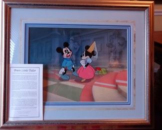 The Brave Little Tailor with Minnie, with cert... Original Cel Art... $1800