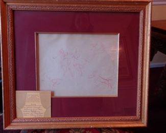 Pastoral Symphony Original Red pen Production Art with cert.... $900