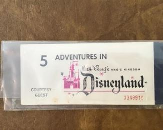 Disneyland park tickets 1962.   $50