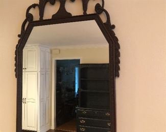 Vintage mahogany mirror