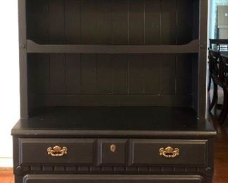 Painted Black Hutch 
Measures: 42”Wide • 75”Tall • 18.5”Deep 