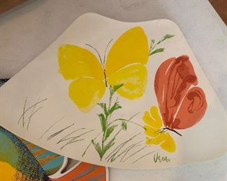 Vintage Vera Neumann vinyl Butterfly placemats