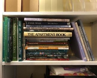 Books on gardening, cooking, self help, decorating 