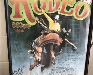 Rodeo Signed poster framed 
