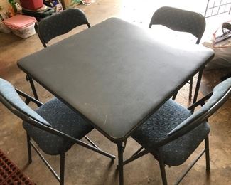 Card table and Chairs 