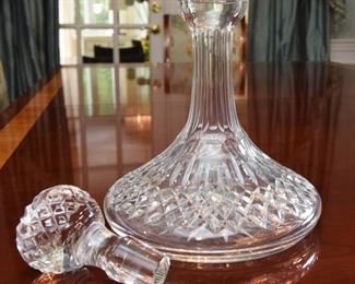 ITEM 19: Waterford Ships Decanter  $65
7.5" wide, 9.75" tall. No chips or cracks. 