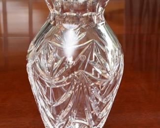 ITEM 36: Waterford 12" Vase  $10
Rim has a small, visible chip on the outside edge. 