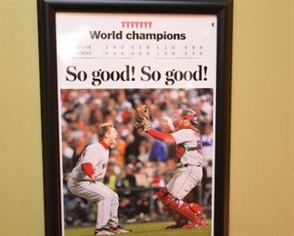 ITEM 46: Red Sox Set of 4 Historic Moment Boston Globe Covers $160