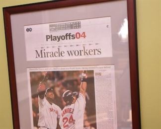 ITEM 46: Red Sox Set of 4 Historic Moment Boston Globe Covers $160