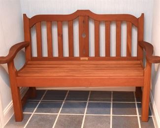 ITEM 51: Still River Woodworks Bench  $175
53" wide, 24.5" deep, 36" tall; seat height 17"