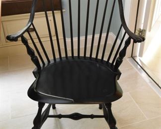 ITEM 70: Five WCW Windsor Style Chairs $425
Two armchairs, three side chairs. Painted black. In great condition. Each chair is 21.5" wide, 17.5" long, 39.5" tall