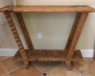 ITEM 76: Reclaimed Wood Console Table  $95
39" wide, 12.5" deep, 29.5" tall