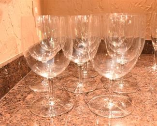 ITEM 79: 12 Baccarat Crystal Wine Glasses  $480
All are free of chips, cracks, and scratches. 