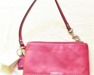 ITEM 97: Coach Raspberry Wristlet NWT $20