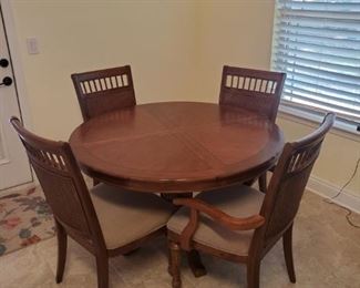 PA-1 Pelican Bay - 6 Cane Back Chairs & Table $275
31Hx65L(w/leaf)x48W(w/o leaf)