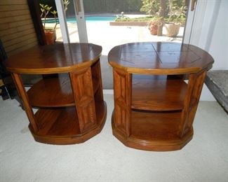 #2 - $25 - Pair of End Tables - 24" tall 26" wide