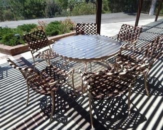#44 - $250 - Tropitone Patio Set - Table and (6) Chairs - Table is 48" round and 26" Tall