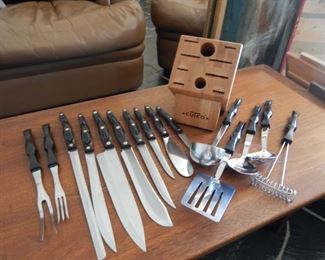 #67 - $350 - Cutco Knife Set (16) pieces with wooden knife block