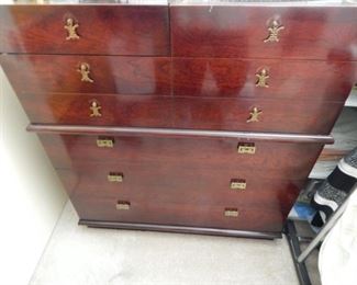 #70 - $25 - Asian Stlye Dresser - Beautiful Dark Wood -  40" wide by 20" Deep by 44" Tall
