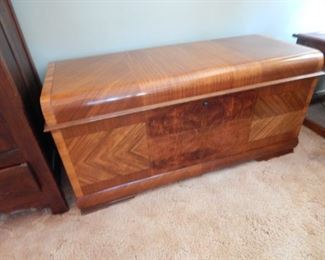 #72 - $250 - Waterfall Cedar Lined Hope Chest - From about the 1930's, 47" wide, 18" Deep, and 23" Tall
