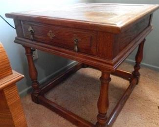 #74 - $20 - End Table by HEKMAN . Measures 22" wide, 26" Long, and 22" Tall