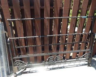 #129 - $5 - Wrought Iron Headboard and Footboard (2) Pieces 77" Width