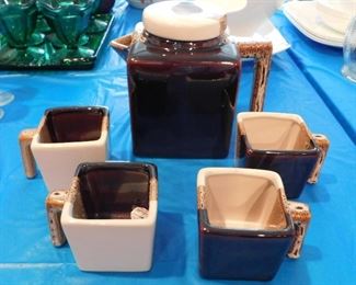 $40.  5 PIECE SET OF PIER ONE HANDPAINTED STONEWARE.  Email us or call 512-954-3050 to buy it now or make an offer.