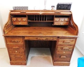 $650.  WINNER'S ONLY INC. ROLL TOP DESK WITH KEY.  EXCELLENT CONDITION.  SOLID WOOD.  Email us or call 512-954-3050 to buy it now or make an offer.
