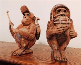 $35 EACH.  CUTE COCONUT GOLFER AND FOOTBALL PLAYERS.  Email us or call 512-954-3050 to buy it now or make an offer.