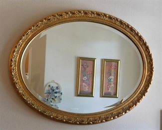 $100.  GOLD GILDED MIRROR.  NEWER, NOT VINTAGE.  Email us or call 512-954-3050 to buy it now or make an offer.