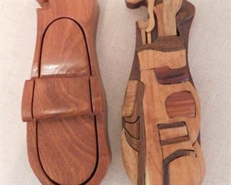 $25.  HANDCARVED  SECRET WOODEN GOLF CLUB SHAPED PUZZLE BOX.  SLIDE OFF THE TOP TO REVEAL A HIDDEN COMPARTMENT.  Email us or call 512-954-3050 to buy it now or make an offer.
