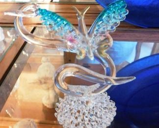 $35.  HAND BLOWN  GLASS BUTTERFLY..   Email us or call 512-954-3050 to buy it now or make an offer.