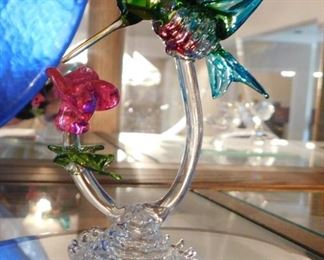 $35.  HANDBLOWN COLORFUL  GLASS HUMMINGBIRD FIGURINE..   Email us or call 512-954-3050 to buy it now or make an offer.