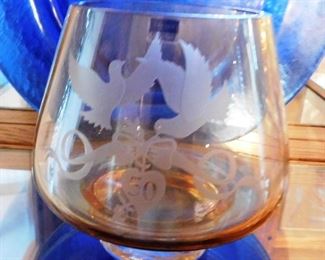 $15.  CAITHNESS GLASS HANDCRAFTED IN SCOTLAND.  AMBER COLORED ETCHED GLASS.  Email us or call 512-954-3050 to buy it now or make an offer.