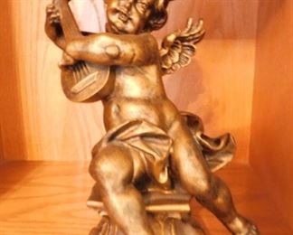 $20,  LARGE RESIN CHERUB ANGEL STATUE.   Email us or call 512-954-3050 to buy it now or make an offer.