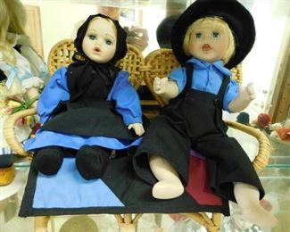 $30.  PAIR OF PENNSYLVANIA DUTCH DOLLS