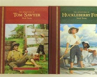 $10.  TOM SAWYER AND HUCKLEBERRY FINN HB BOOKS