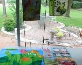 $5 EACH.  FLAGS AND GARDEN STAKES.