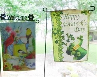 $5 EACH.  FLAG SIGNS AND POLES.