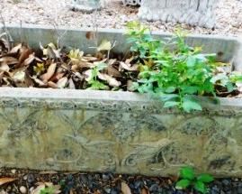 $45.  CONCRETE GARDEN PLANTER.  9" TALL X 29" LONG X 14" DEEP.  Email us or call 512-954-3050  to buy it now or make an offer.