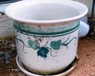 $25.  LARGE IVY POT.  11" TALL.  13" DIAMETER.