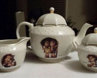 $25.  3 PIECE HUMMEL TEA SET "STORMY WEATHER" BY DANBURY MINT.   Email us or call 512-954-3050 to buy it now or make an offer.