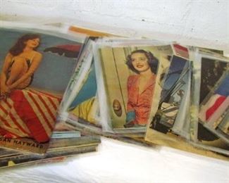 Auction #25:  Set of 25 Hollywood stars of the 1940's from tabloids of the period.  All pictures in plastic sleeves.  