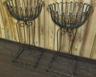 Large Iron Plant Stands