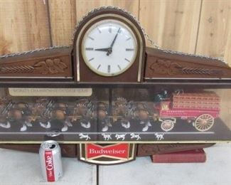 Budweiser Beer Clydesdale Horses Clock