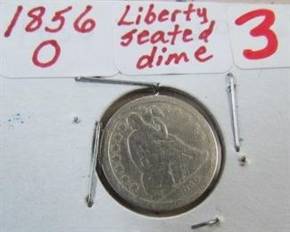 1856-O Liberty Seated Dime