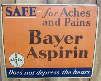 15" x 18" Metal Bayer Aspirin Sign