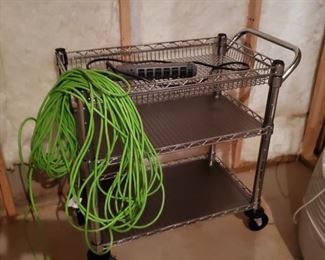 Rolling Cart and  Powder Cord