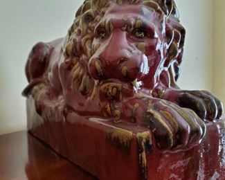 Porcelain Lion Statue