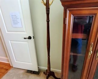 Cherry and Brass Has/Coat Stand